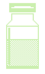 A jar with a lid, a little over half full